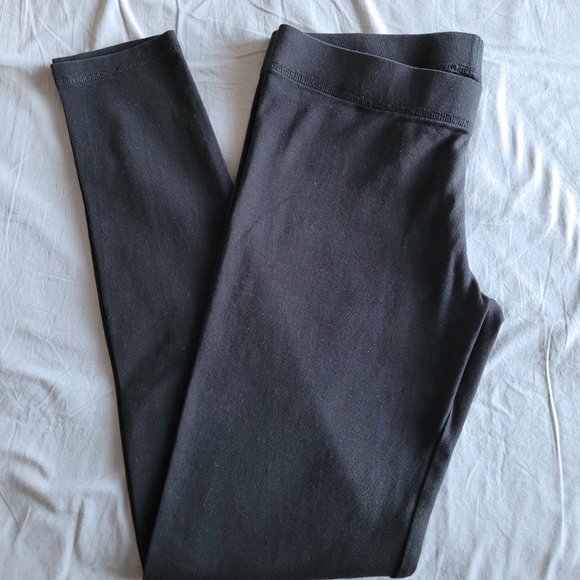 J. Crew Full Length Black Fleece-lined Leggings (XS) - Picture 2 of 7